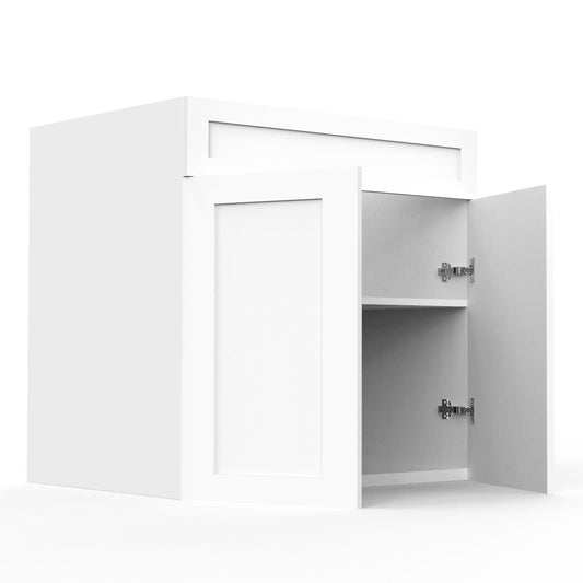 RTA - White Shaker - Sink Base Cabinets | 30"W x 34.5"H x 24"D