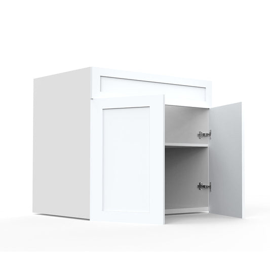 RTA - White Shaker - Sink Base Cabinets | 33"W x 34.5"H x 24"D