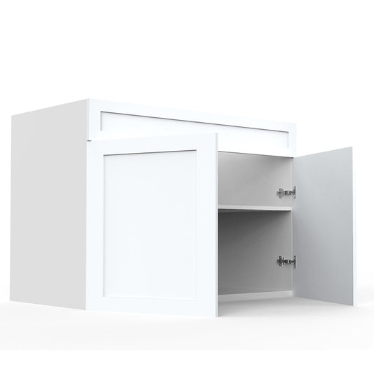 RTA - White Shaker - Sink Base Cabinets | 42"W x 34.5"H x 24"D
