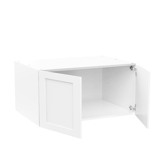 RTA - White Shaker - Double Door Refrigerator Wall Cabinets | 36"W x 18"H x 24"D
