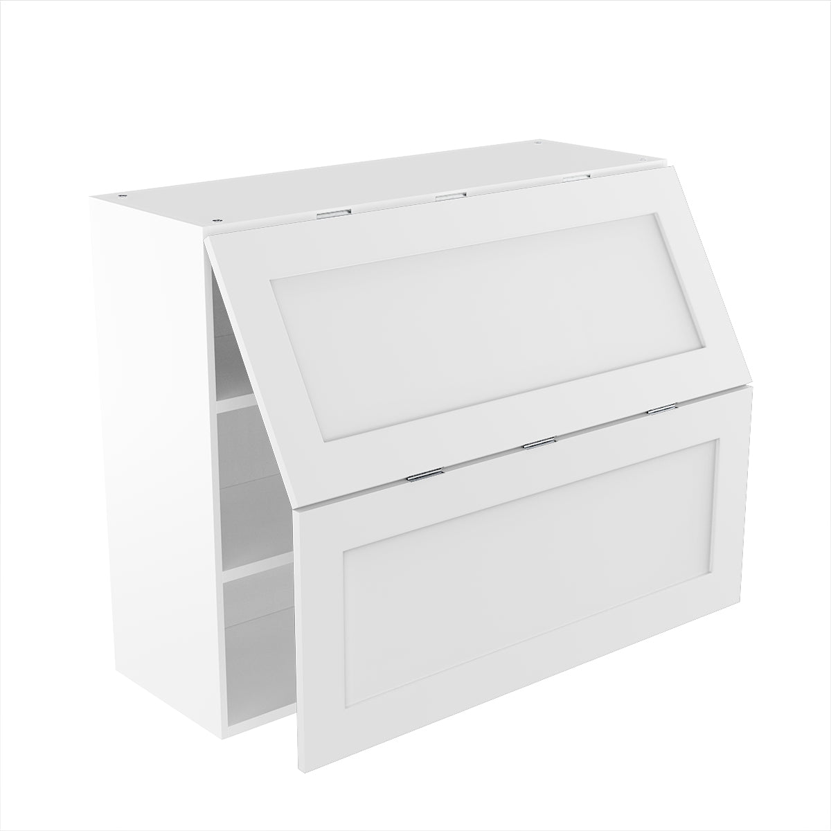 RTA - White Shaker - Bi-Fold Door Wall Cabinets | 36"W x 30"H x 12"D