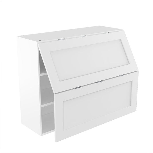 RTA - White Shaker - Bi-Fold Door Wall Cabinets | 36"W x 30"H x 12"D