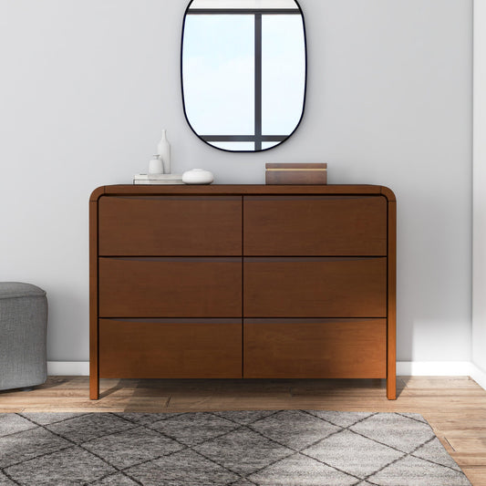 Solid Wood 6-Drawer Dresser