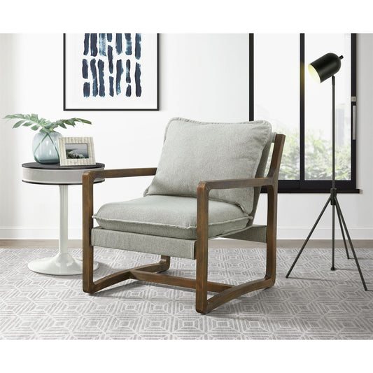 Spitfire Wood trim Chair in Mekinney Charcoal (3A packaging)