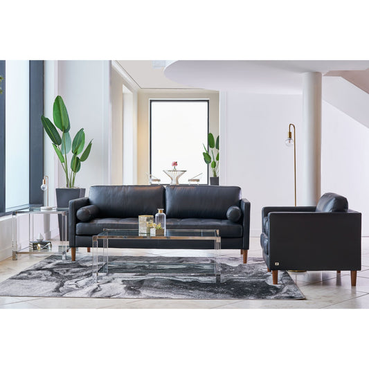 Stockholm Chair in Fiero Black (Top Grain / Leather Fronts / PVC Match)