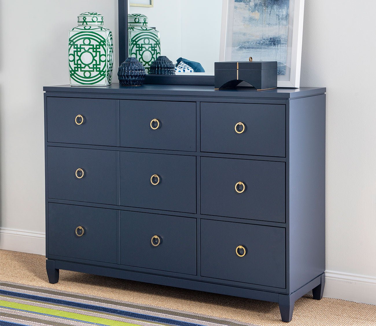 Summerland Poplar Wood 6-Drawer Wide Dresser by Legacy Classic
