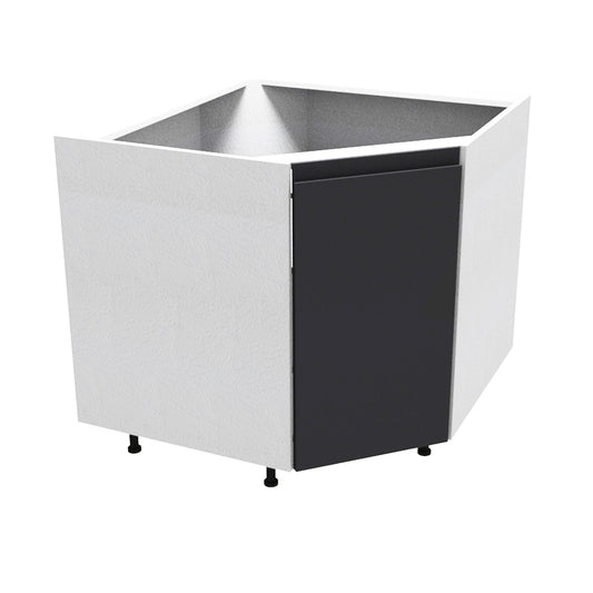 RTA - Lacquer Grey - Corner Sink Base Cabinets | 36"W x 30"H x 23.8"D