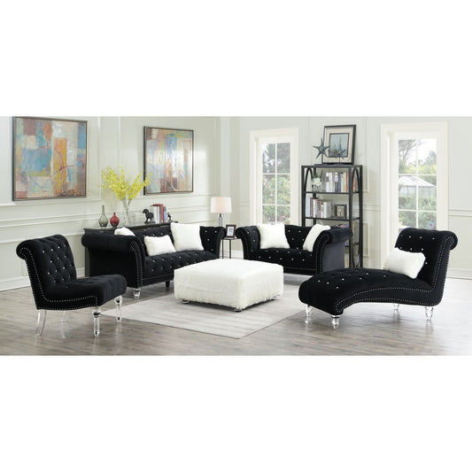 Twain 8975 Armless Chair in Royale Onyx
