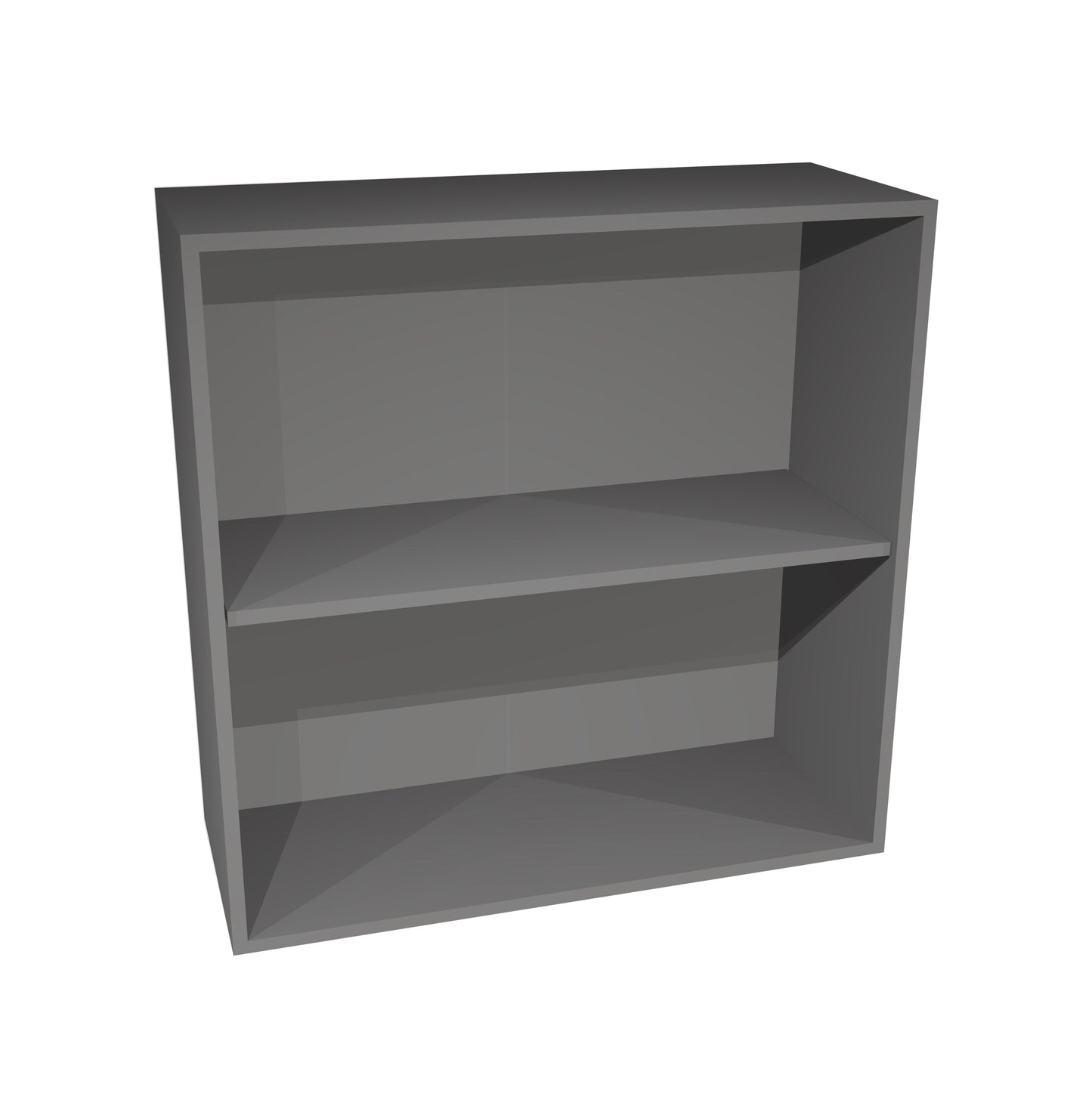 RTA - Grey Shaker - Wall Open Cabinet | 36"W x 30"H x 12"D
