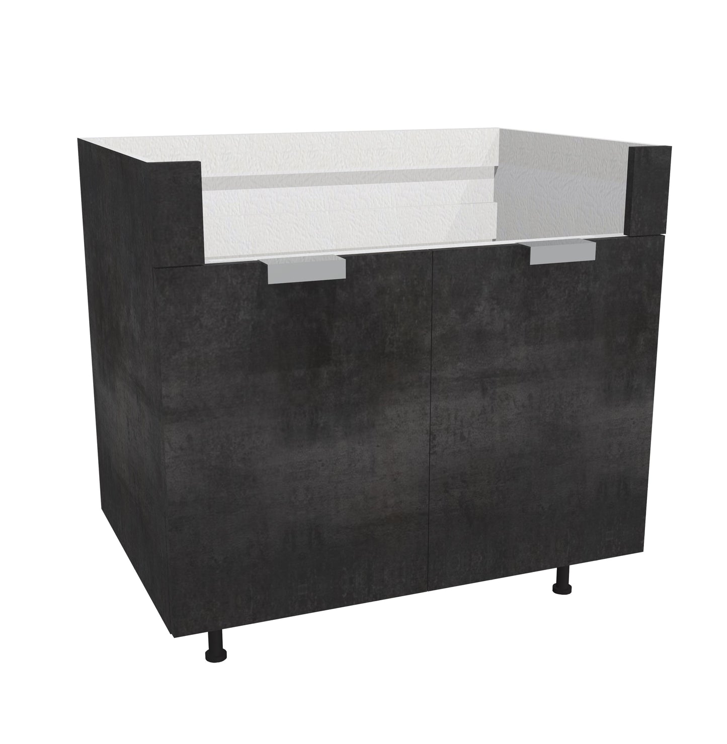 RTA - Rustic Grey - Apron Sink Base Cabinet | 33"W x 34.5"H x 24"D