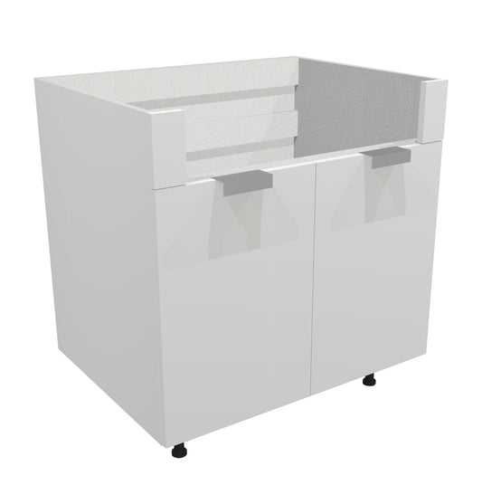 RTA - Glossy White - Farm Sink Base Cabinet | 33"W x 34.5"H x 24"D