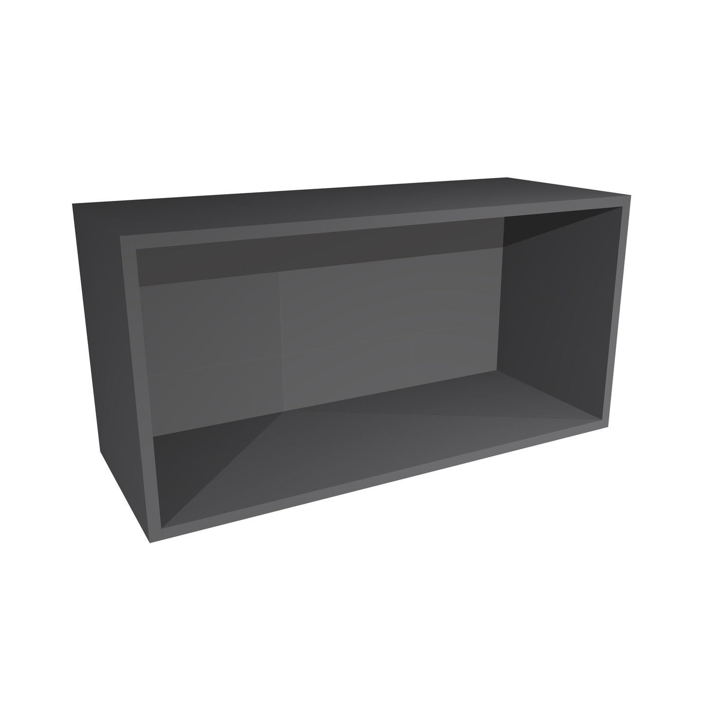 RTA - Lacquer Grey - Wall Open Cabinet | 30"W x 15"H x 12"D