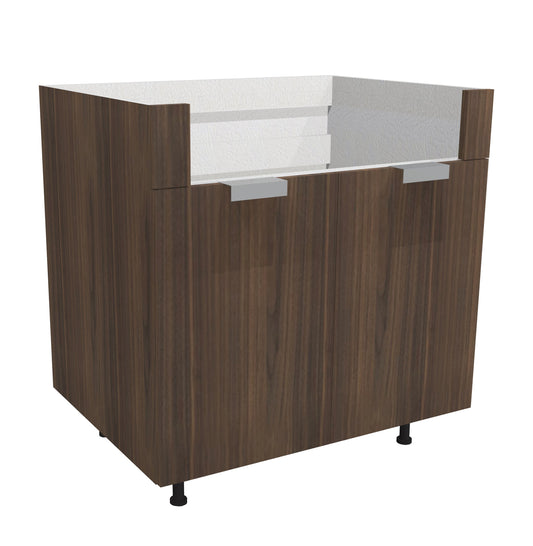 RTA - Walnut - Apron Sink Base Cabinet | 33"W x 34.5"H x 24"D