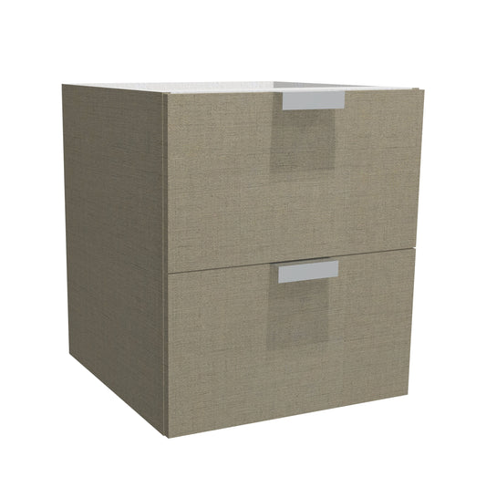 RTA - Fabric Grey - Floating Vanity Drawer Base Cabinet | 30"W x 34.5"H x 24"D