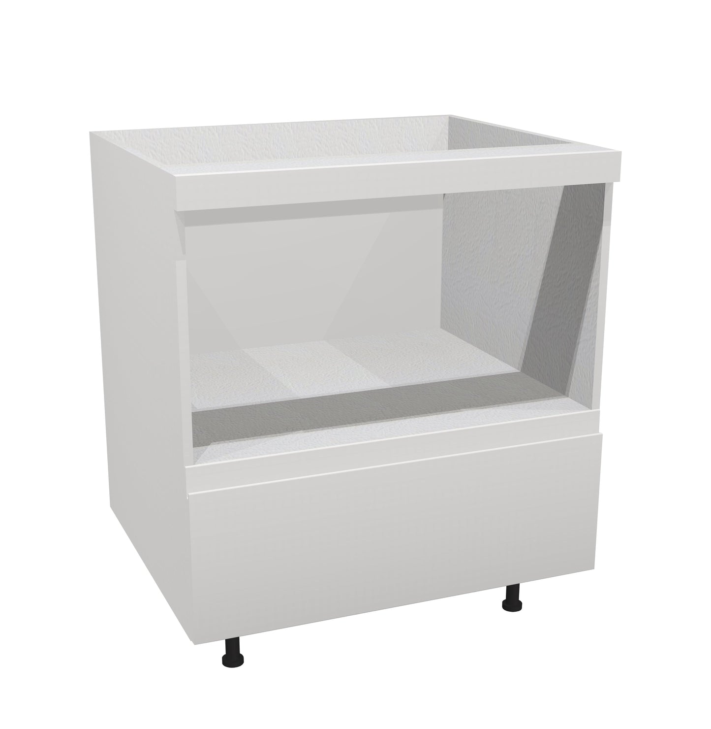 RTA - Lacquer White - Base Microwave Cabinet | 24"W x 30"H x 23.8"D