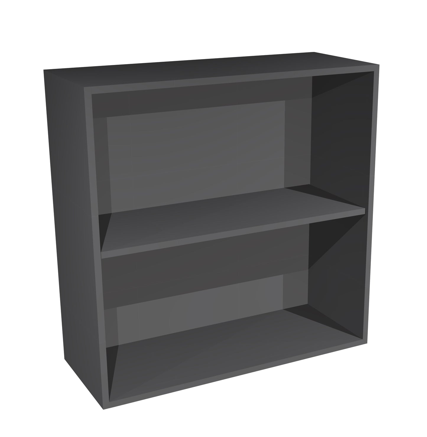 RTA - Lacquer Grey - Wall Open Cabinet | 36"W x 30"H x 12"D