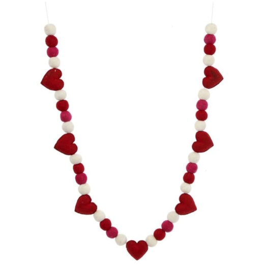 Wool Heart Garland